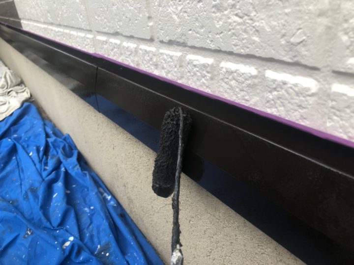 付帯部塗装・水切り上塗り