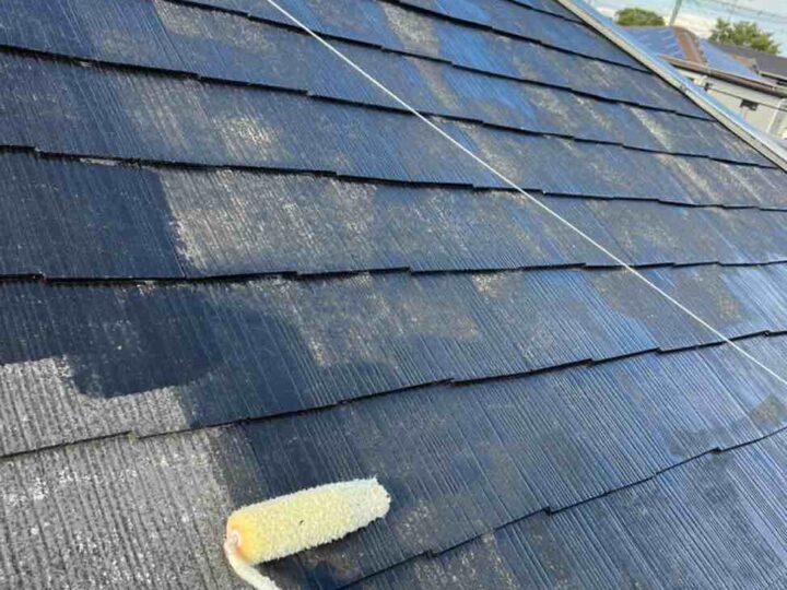 屋根 下塗り 状況