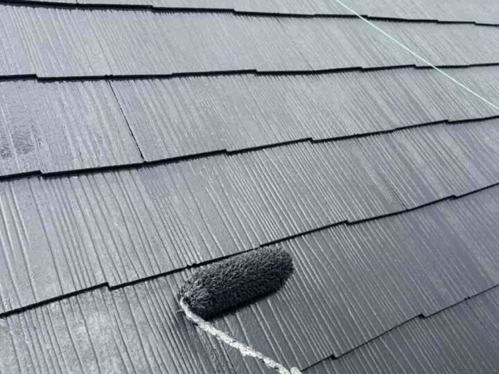 屋根 上塗り 状況