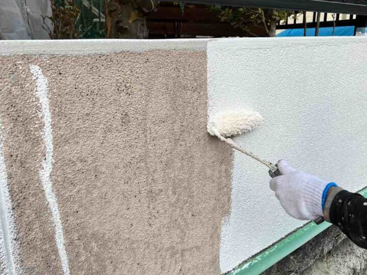 外壁 下塗り 状況