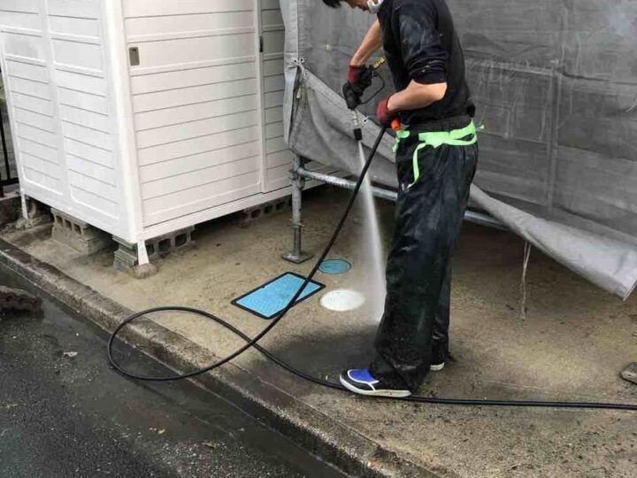 高圧洗浄 施工状況