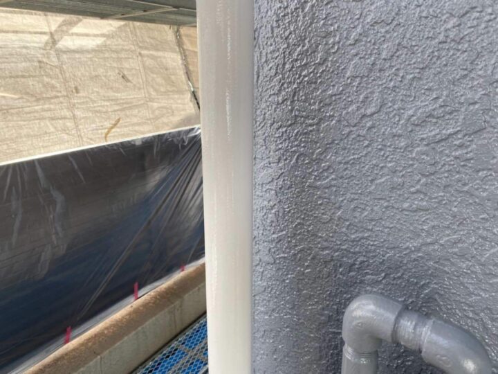 雨樋塗装 上塗り完了