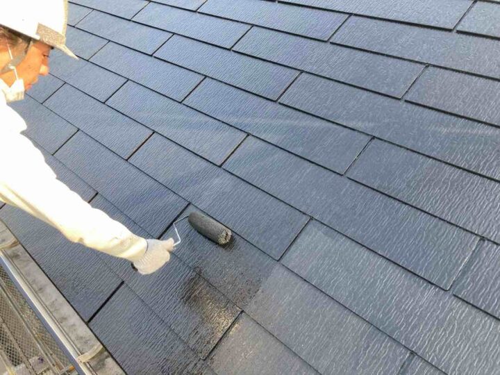 屋根塗装 上塗り