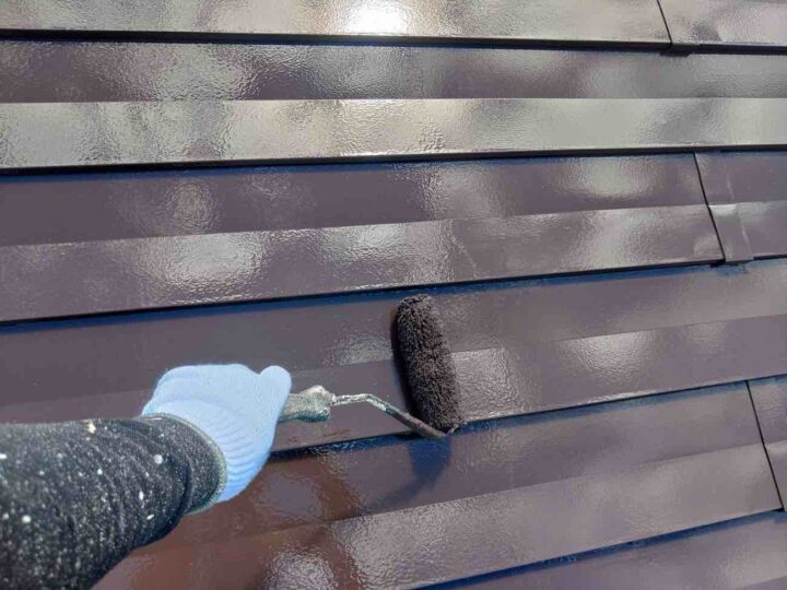 屋根塗装 上塗り 状況