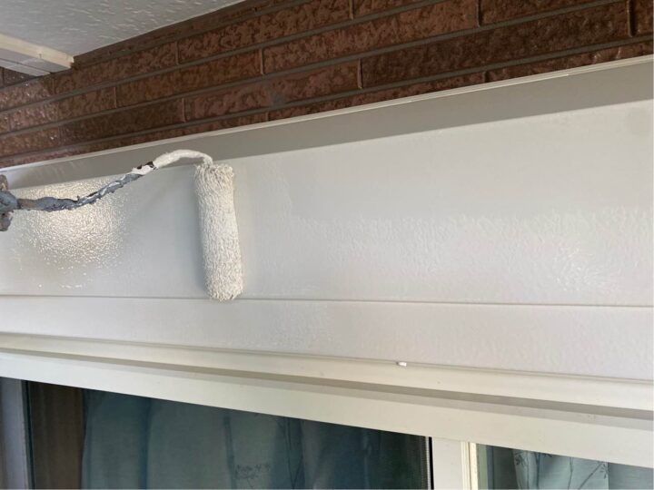 シャッターボックス 上塗り2回目