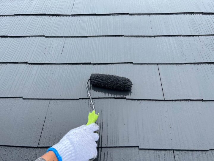 屋根塗装 上塗り