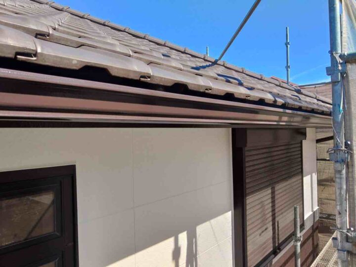雨樋 上塗り1回目施工後