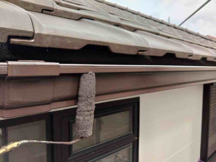 雨樋 上塗り2回目