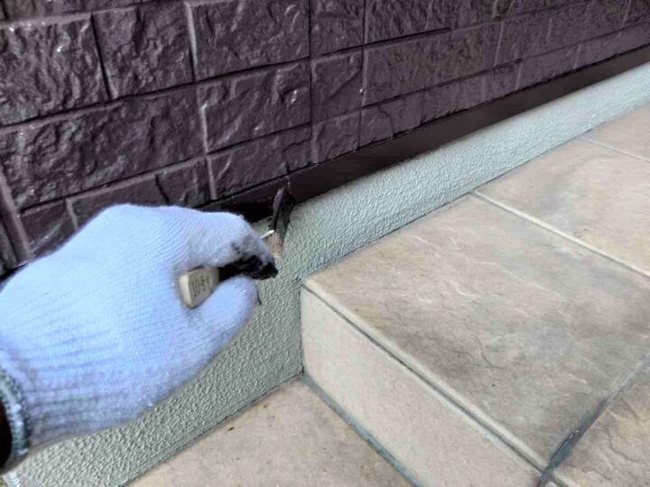 土台水切り 上塗り2回目