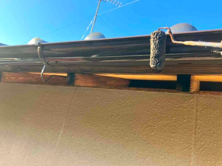 雨樋 上塗り2回目