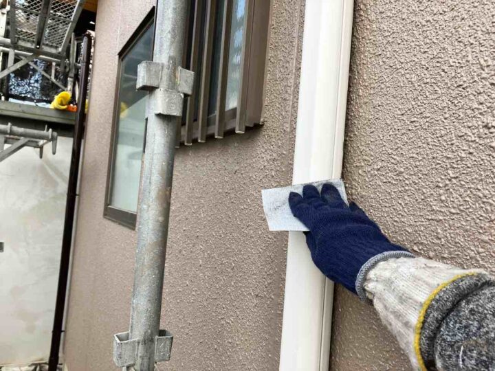 竪樋 ケレン作業