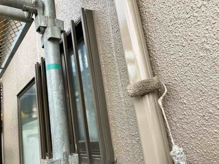 竪樋 上塗り2回目