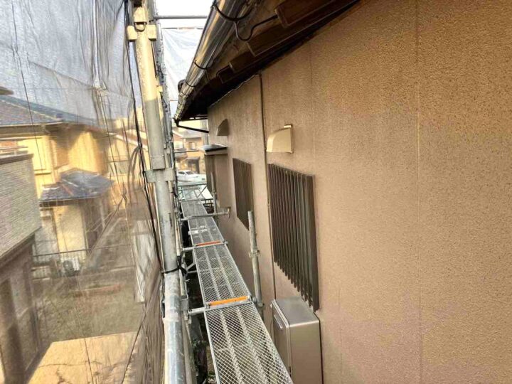 外壁塗装 上塗り施工後