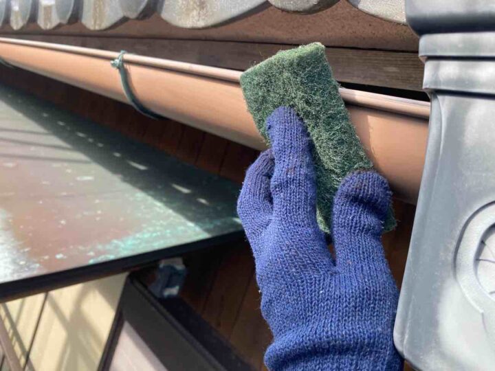 雨樋 ケレン作業