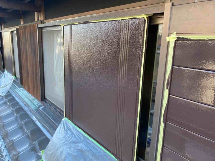 雨戸 上塗り1回目 施工後