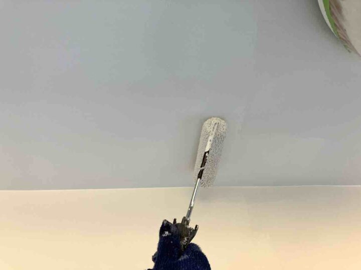 軒天 上塗り1回目