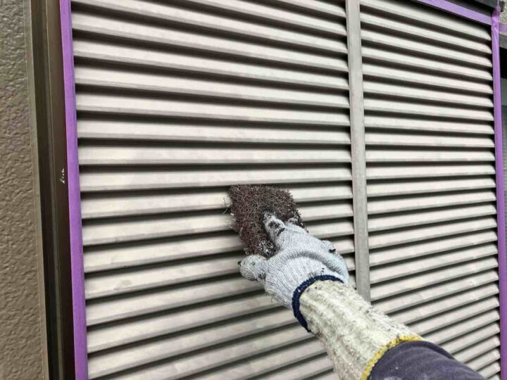 雨戸 ケレン作業