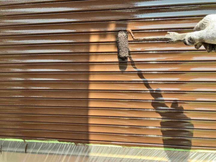 シャッター 上塗り2回目
