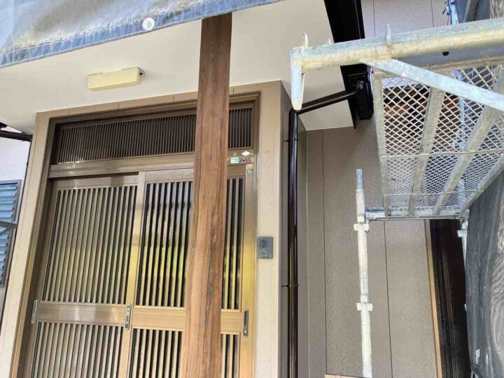 玄関ポーチ柱 施工後