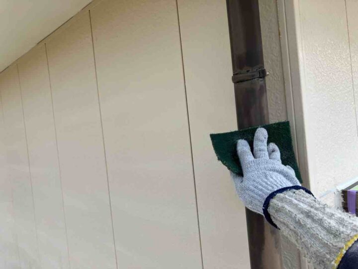 竪樋 ケレン作業