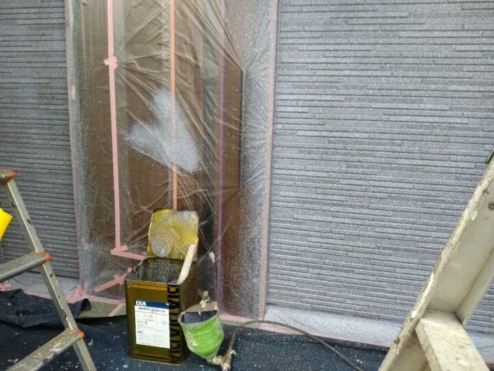 玄関廻り アーバン吹付塗装