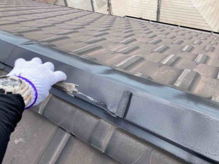 屋根板金 上塗り2回目