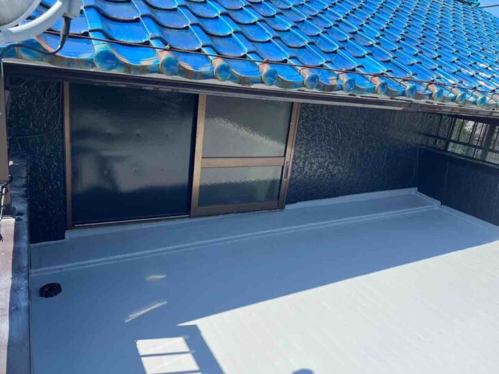 ベランダ トップコート仕上げ 完了