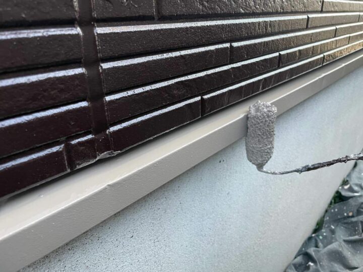 土台水切り 上塗り2回目