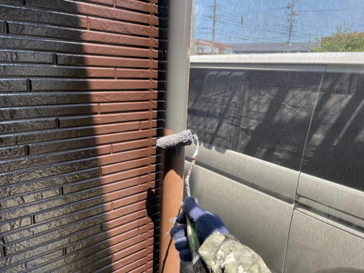 縦樋 上塗り1回目