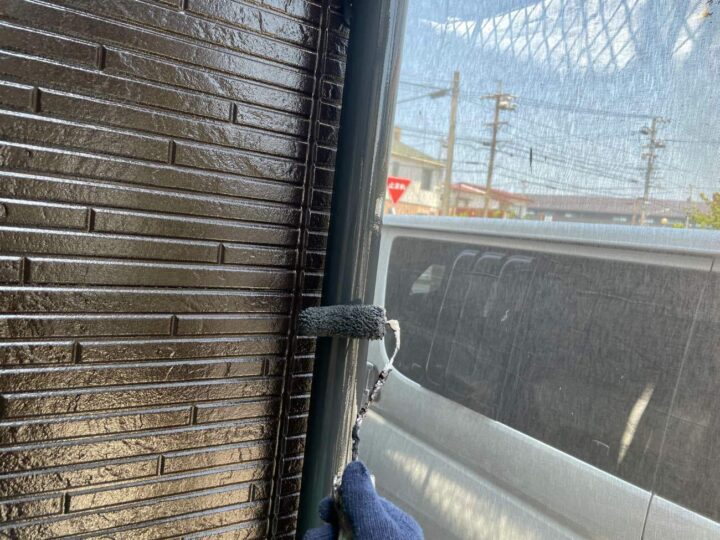 縦樋 上塗り2回目