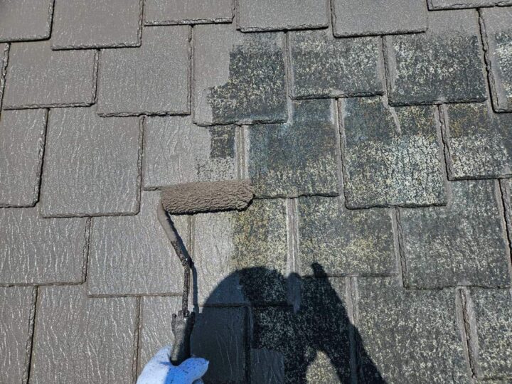 屋根塗装 中塗り