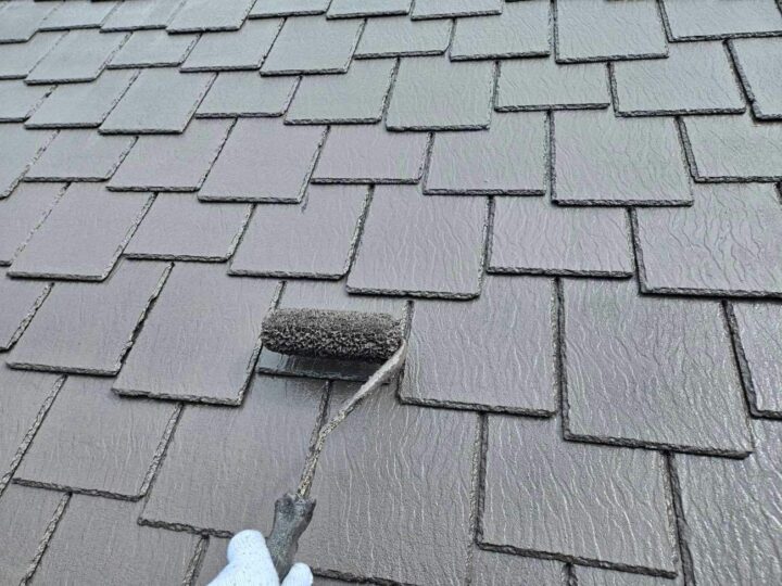 屋根塗装 上塗り