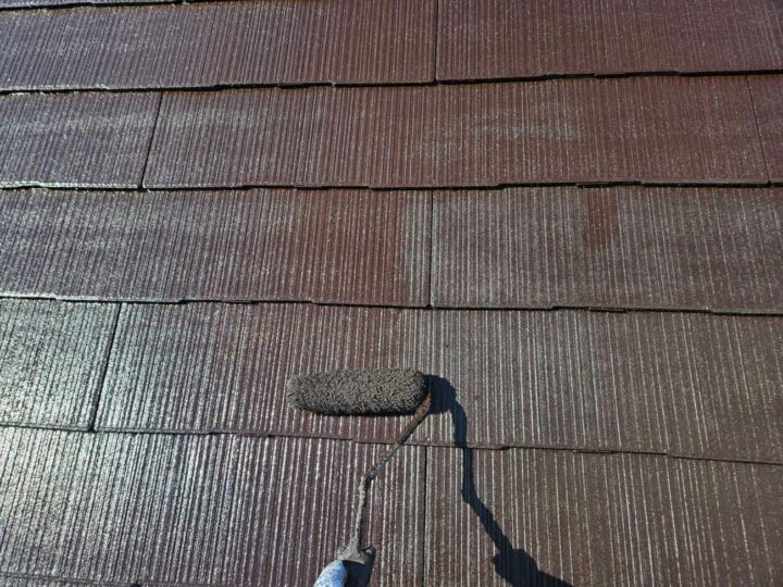 屋根塗装 上塗り