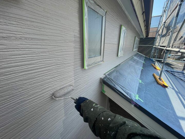 2F外壁塗装 上塗り