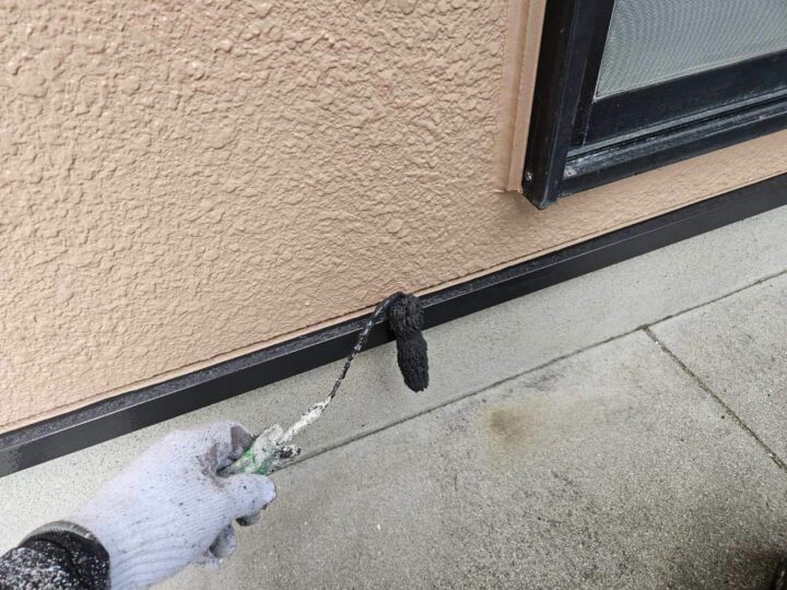 土台水切り 上塗り2回目