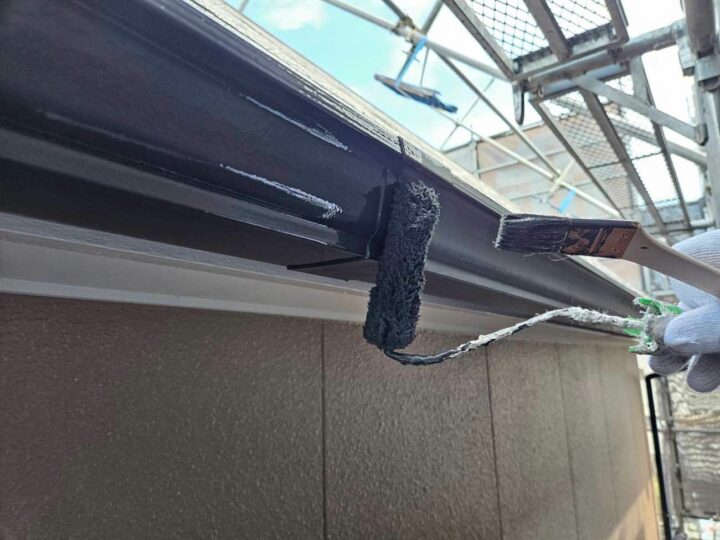 雨樋 上塗り1回目