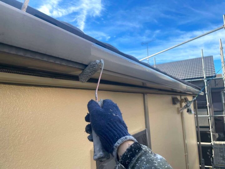 雨樋 上塗り1回目