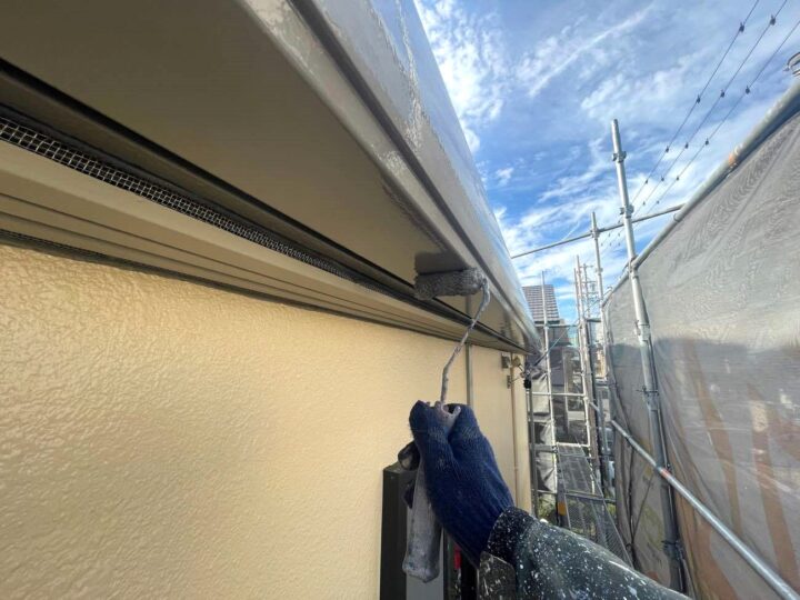 雨樋 上塗り2回目