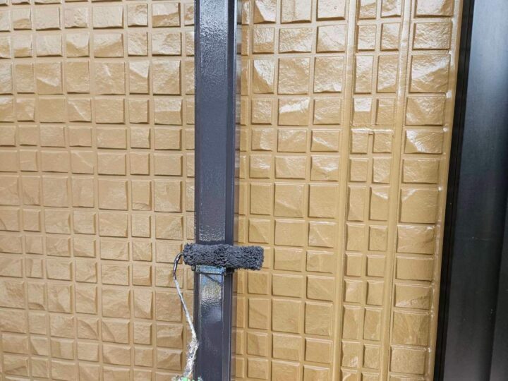 竪樋 上塗り2回目