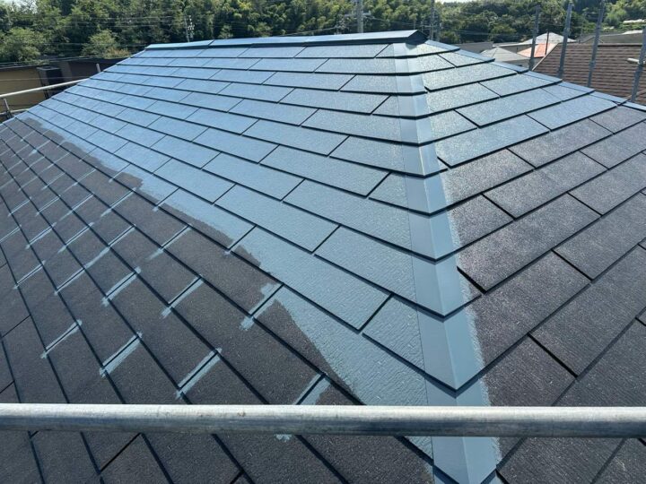 屋根塗装 中塗り