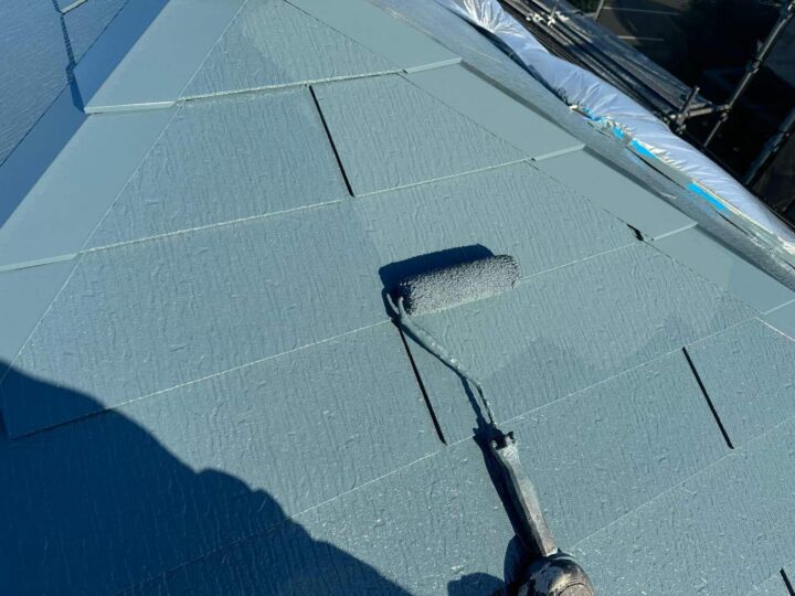 屋根塗装 上塗り