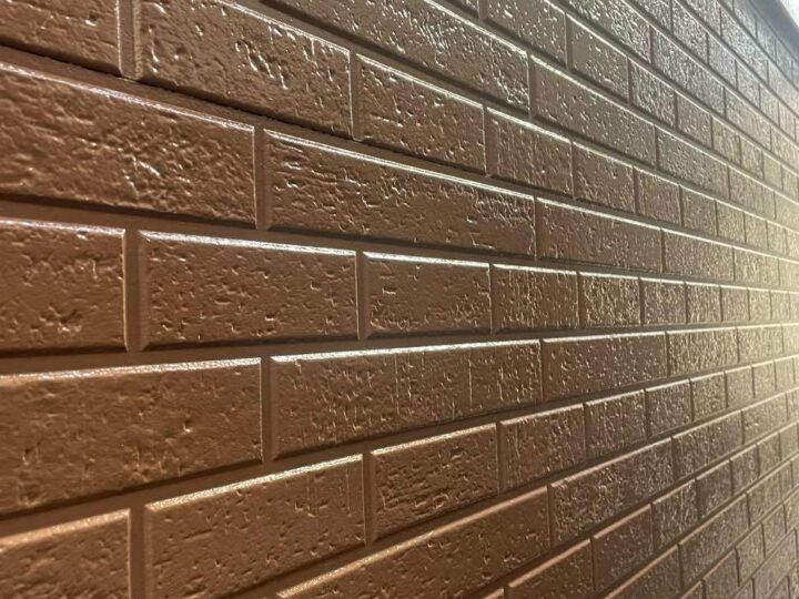 外壁塗装 中塗り施工後