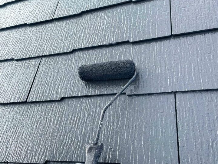 屋根塗装 上塗り