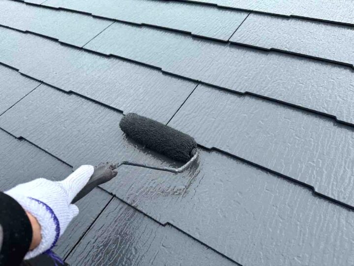 屋根塗装 上塗り