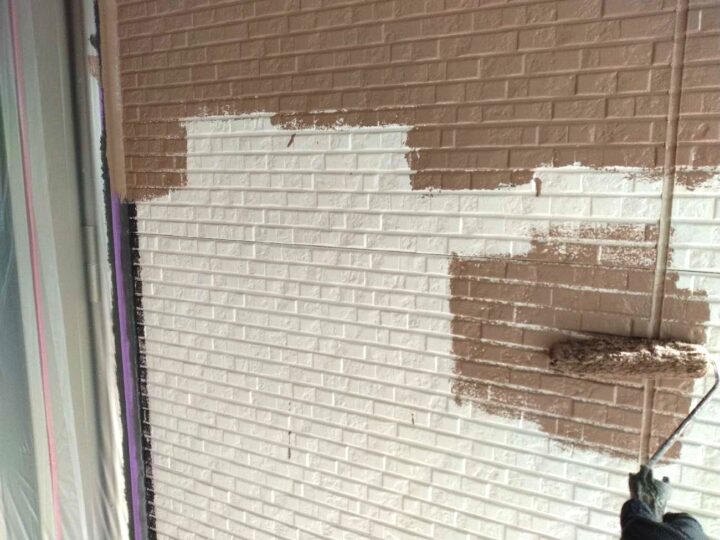 外壁塗装 色替え中塗り