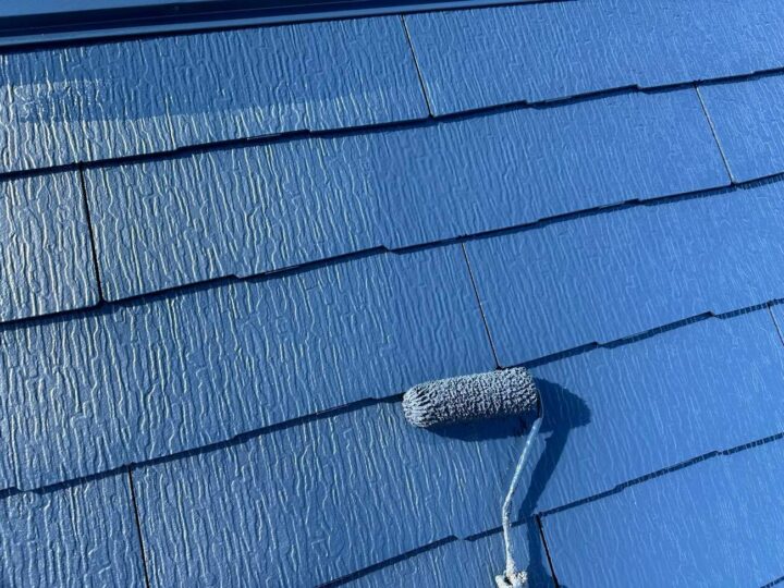 屋根塗装 上塗り