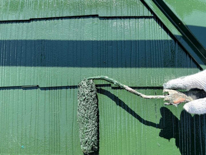 屋根塗装 上塗り