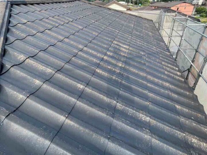 屋根塗装 下塗り 施工中