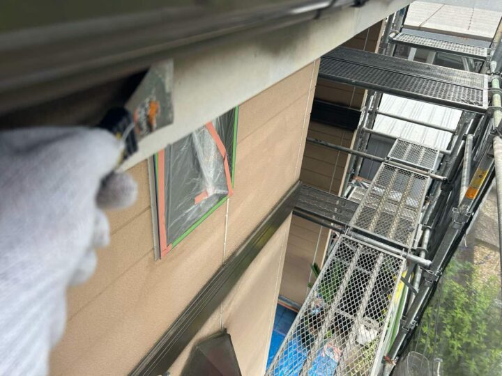 鼻隠し ケレン作業