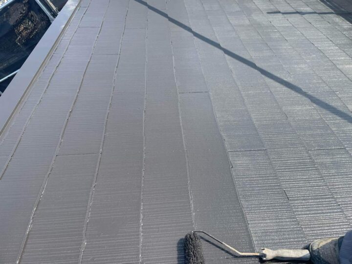 屋根塗装 上塗り